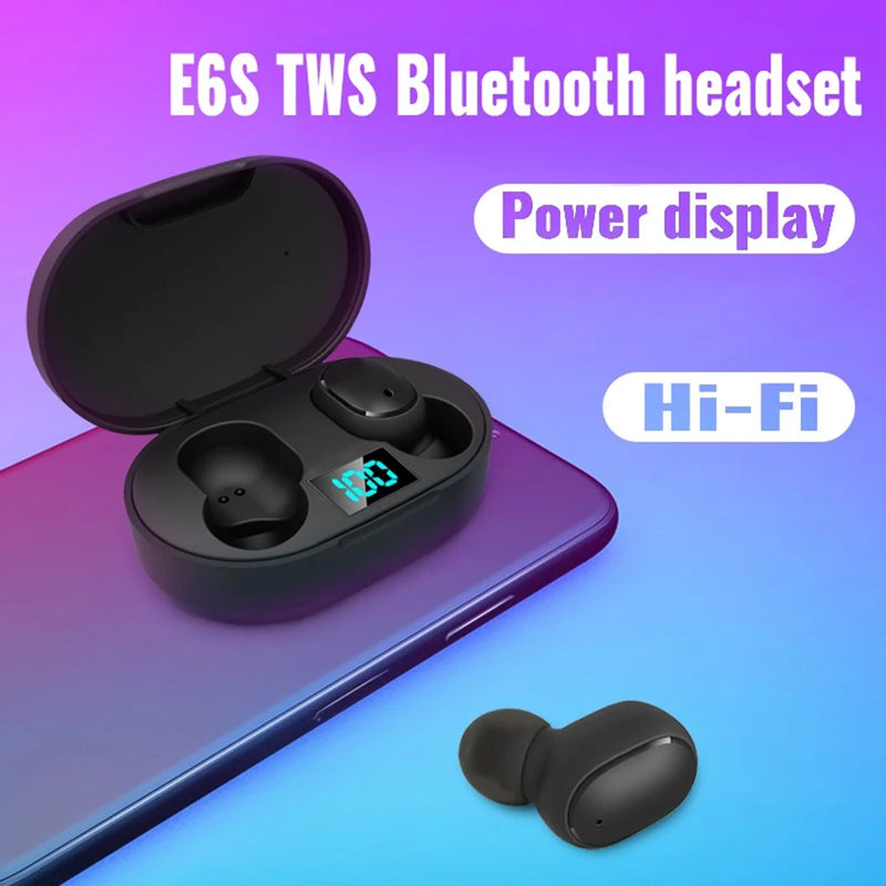 Fone De Ouvido Sem Fio E6s e A6s Bluetooth 5.0 Tws Macaron